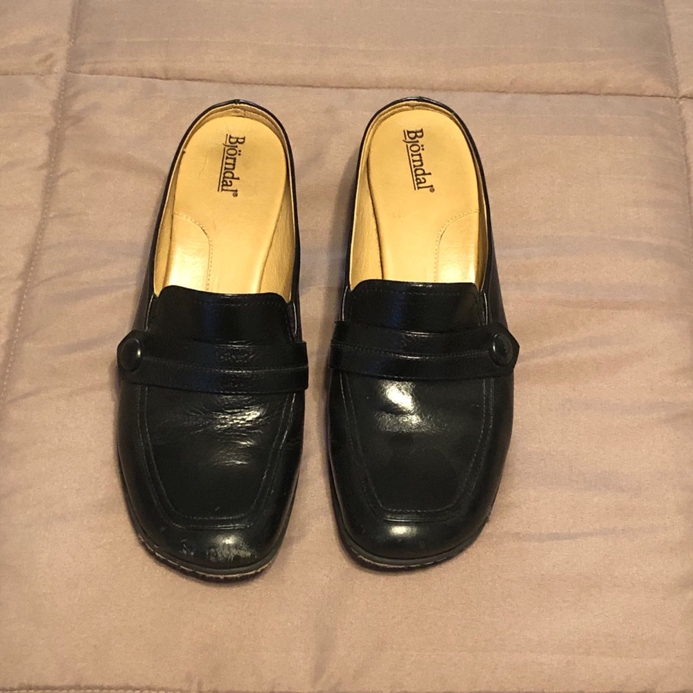 Björndal Black Gena Mule Clog Slip On